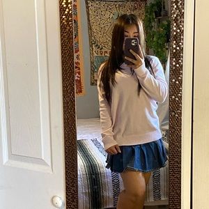 High waisted jean skirt